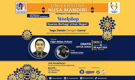 Mengisi hari di bulan Ramadhan dengan kegiatan yang berarti dan mendatangkan faedah tentu dengan mengikuti kegiatan workshop Nuansa Berbagai Untuk Negeri. Kegiatan ini bertemakan 