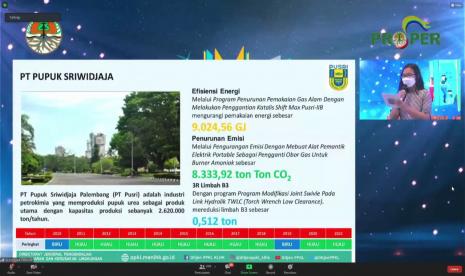 Mengusung Tema Inovasi Sosial untuk Indonesia Maju, PT Pusri Palembang yang merupakan anak perusahaan PT Pupuk Indonesia (Persero), kembali meraih penghargaan Proper Hijau Tahun 2021. 