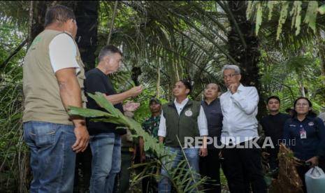 Menhut saat meninjau penyadapan nila aren dan produksi gula semut di Yayasan Masarang, Tomohon