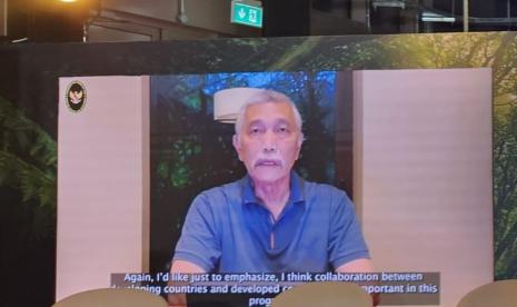 Menko Kemaritiman dan Investasi Luhut Binsar Pandjaitan dalam pesan video di COP28, Dubai, UEA, Sabtu (2/1/2023). 