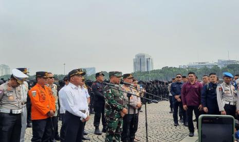 Menko Pembangunan Manusia dan Kebudayaan Muhadjir Effendy dalam konferensi pers 