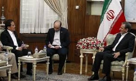 Menko Perekonomian Sofyan Djalil bertemu dengan Wakil Presiden Pertama Iran Eshaq Jahangiri.