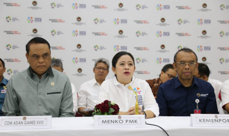 Menko PMK Puan Maharani menyampaikan terima kasihnya kepada berbagai pihak yang mendukung keberhasilan Asian Games 2018.