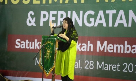 Menko PMK, Puan Maharani saat perayaan puncak peringatan Hari Lahir (Harlah) Muslimat NU ke-71, di Masjid Istiqlal, Jakarta