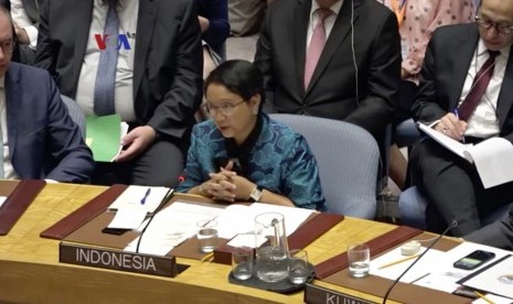 Menlu, Retno Marsudi berbicara di Sidang Majelis Umum PBB, New York