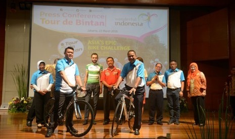 Menpar Arief Yahya saat launching Tour de Bintan 2016 di Gedung Sapta Pesona, Jakarta.