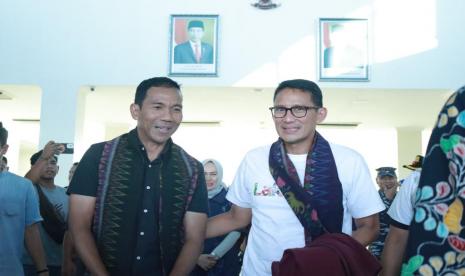 Menparekraf Sandiaga Uno tiba di Provinsi Bangka Belitung, Jumat (12/5/2023).