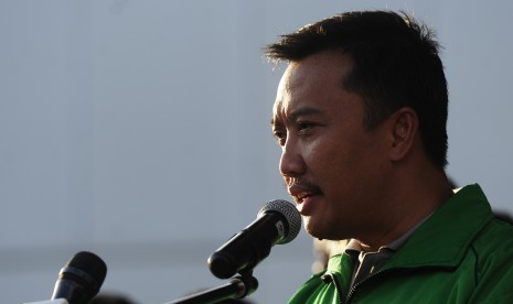 Menpora Imam Nahrawi memberikan keterangan di Kantor Kemenpora, Jakarta, Jumat (26/2). 