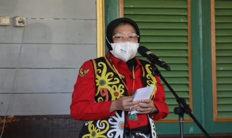 Mensos Tri Rismaharini di Kabupaten Bulungan, Kalimantan Utara, Kamis (28/10).