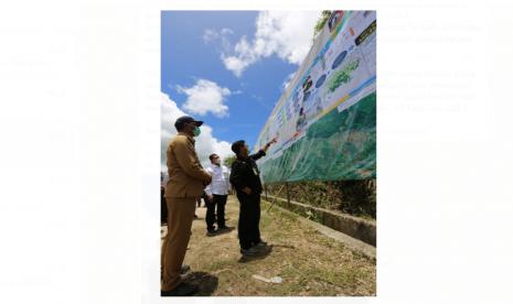 Mentan Syahrul Yasin Limpo saat meninjau areal zona 4 Food Estate Desa Makatakeri, Senin (15/2).