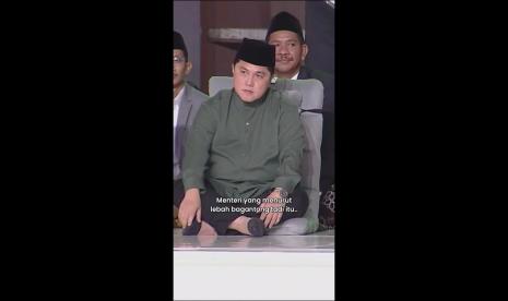 Menteri Agama Gus Yaqut sebut Erick Thohir calon wakil presiden.