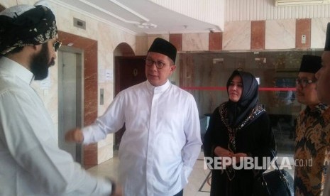 Menteri Agama Lukman Hakim Saifuddin meninjau kesiapan pemondokan jamaah haji di Madina. 