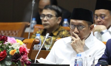 Menteri Agama Lukman Hakim Saifuddin (tengah).