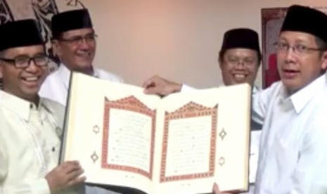 Menteri Agama Lukman Hakim Syaifuddin (kedua kanan)