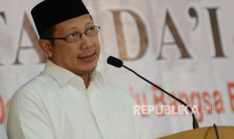 Menteri Agama Lukman Hakim Syaifuddin saat membuka Munsyawarah Nasional ke-2 Ikatan Dai Indonesia (Ikadi) di Asrama Haji Bekasi, Jawa Barat, Jumat (12/2).