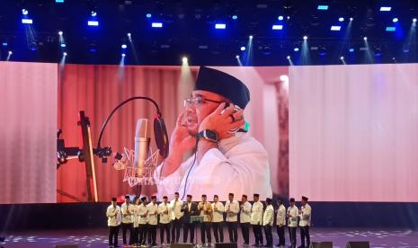 Menteri Agama Yaqut Cholil Qaumas meluncurkan lagu Hari Santri 2024.