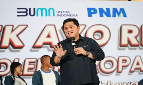 Menteri Badan Usaha Milik Negara (BUMN) Erick Thohir. Sekjen PBNU Gus Ipul sebut faktor yang buat warga NU pilih Erick Thohir jadi cawapres