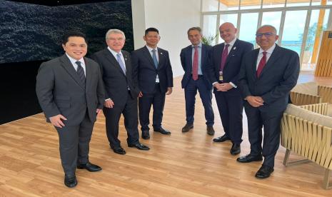 Menteri BUMN Erick Thohir Bersama President IOC dan President FIFA @ G20 - Leaders Lunch