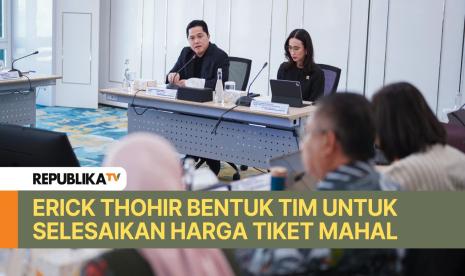 Menteri BUMN Erick Thohir dan Menteri Pariwisata Widiyanti Putri Wardhana usai menggelar pertemuan di kantor Kementerian BUMN, Jakarta, Kamis (31/10/2024).  