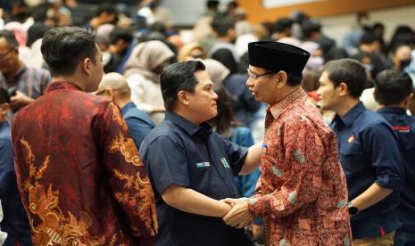 Menteri BUMN Erick Thohir di Universitas Airlangga, Sabtu (18/6/2022).