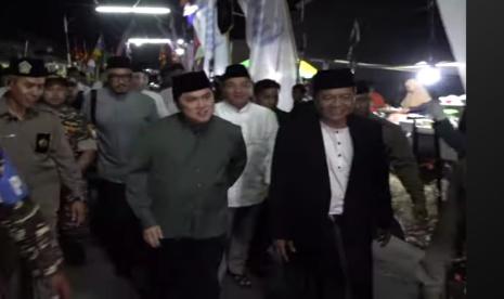 Menteri BUMN Erick Thohir hadir dalam Hari Lahir (Harlah) ke-11 Pondok Pesantren (Ponpes) Ora Aji, asuhan Gus Miftah di Kalasan Kabupaten Sleman, Daerah Istimewa Yogyakarta (DIY).