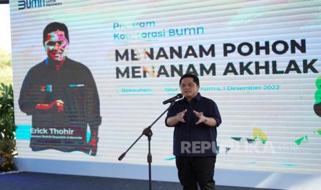 Menteri BUMN Erick Thohir.  Tingginya elektabilitas Erick Thohir karena banyak mendapat penilaian positif dari masyarakat. 