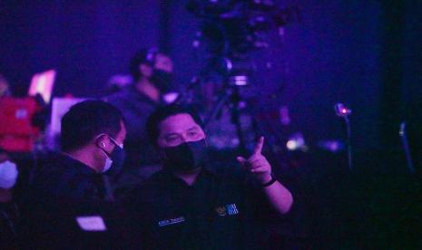 Menteri BUMN Erick Thohir. Erick mengapresiasi Telkomsel atas penyelenggaraan konser virtual 48 Tahun Godbless Berkarya.