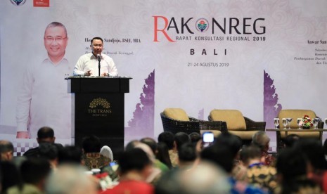 Menteri Desa, PDT dan Transmigrasi, Eko Putro Sandjojo membuka acara Rapat Konsultasi Regional (Rakonreg) tahun 2019 di Bali pada kamis (22/8/19)