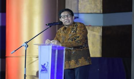 Menteri Desa, Pembangunan Daerah Tertinggal dan Transmigrasi Abdul Halim Iskandar hadiri peringatan puncak Hari Kebangkitan Teknologi Nasional (Hakteknas) 2020 di Gedung BJ Habibie, Jakarta Senin (10/8).