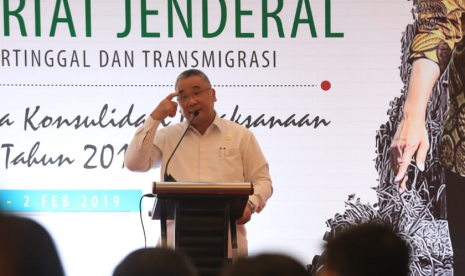 Menteri Desa, Pembangunan Daerah Tertinggal, dan Transmigrasi, Eko Putro Sandjojo.