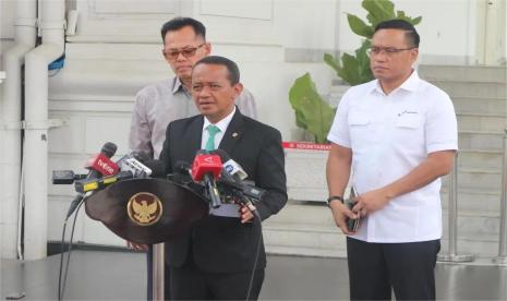 Menteri Energi dan Sumber Daya Mineral (ESDM), Bahlil Lahadalia di Istana Kepresidenan, Jakarta Pusat, Kamis (31/10/2024).