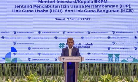 Menteri Investasi/Kepala Badan Koordinasi Penanaman Modal Bahlil Lahadalia. Bahlil memastikan realisasi investasi pada 2021 tercapai.