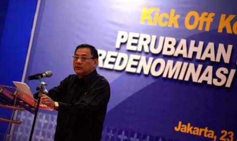 Menteri Keuangan Agus Martowardojo memberikan paparan dalam 