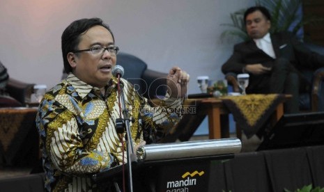 Menteri Keuangan, Bambang Brodjonegoro menjadi pembicara dalam diskusi pakar 