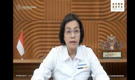 Menteri Keuangan RI, Sri Mulyani, Senin (26/06/2023) dalam konferensi pers APBN Kita.