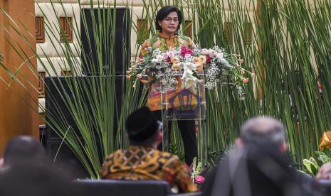 Menteri Keuangan Sri Mulyani. Ia menyebut terdapat tiga industri pendorong penerimaan pajak pada Februari 2022 yang mencapai Rp 199,4 triliun.