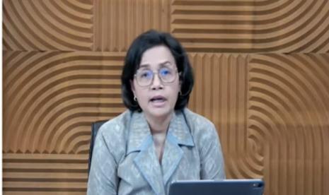 Menteri Keuangan Sri Mulyani menjelaskan kinerja APBN dalam konferensi pers virtual, Rabu (22/2/2023).