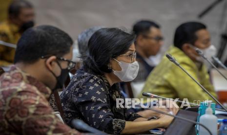 Menteri Keuangan Sri Mulyani. Pemerintah mewaspadai munculnya varian omicron di Indonesia.