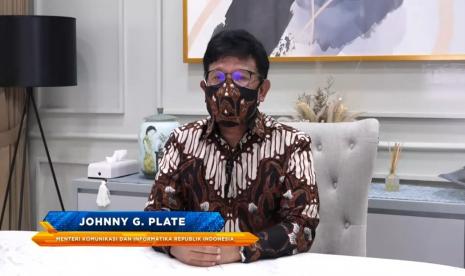 Menteri Komunikasi dan Informatika Johnny G Plate.