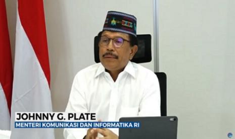 Menteri Komunikasi dan Informatika Johnny G. Plate.