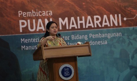 Menteri Koordinator Bidang Pembangunan Manusia dan Kebudayaan (Menko PMK), Puan Maharani.