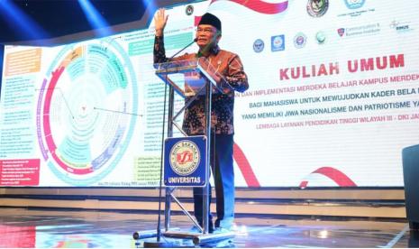  Menteri Koordinator Bidang Pembangunan Manusia dan Kebudayaan Prof Dr Muhadjir Effendy meminta Organisasi Keagamaan gaungkan nilai integritas, gotong royong dan kerja keras