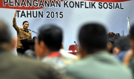 Menteri Koordinator Bidang Politik, Hukum, dan Keamanan Luhut Pandjaitan.