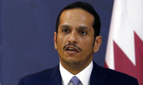 Menteri Luar Negeri (Menlu) Qatar Sheikh Mohammed bin Abdulrahman Al Thani saat berada di Beograd, Serbia.