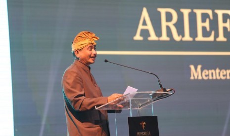 Menteri Pariwisata Arief Yahya beribicara di Rakornas III Pariwisata.