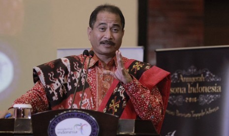 Menteri Pariwisata Arieg Yahya memberikan sambutan dalam malam penganugerahan Anugerah Pesona Indonesia 2016