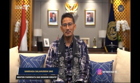 Menteri Pariwisata dan Ekonomi Kreatif (Menparekraf) Sandiaga Salahudin Uno.