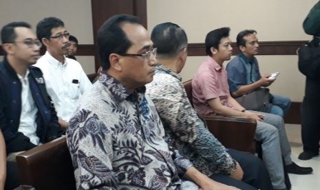 Menteri Perhubungan Budi Karya Sumadi di Pengadilan Tipikor Jakarta, Rabu (28/3).