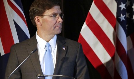 Menteri Pertahanan Amerika Serikat (AS) Mark Esper. Esper menentang penggunaan pasukan militer untuk penegakan hukum dalam protes jalanan yang terjadi, Rabu (3/6). Ilustrasi.