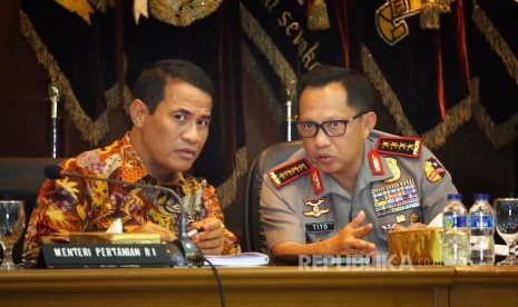 Menteri Pertanian Amran Sulaiman dan Kapolri Tito Karnavian